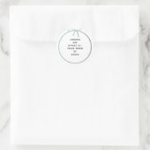 Sparkly Ribbon Envelope Seal Ronde Sticker (Tas)