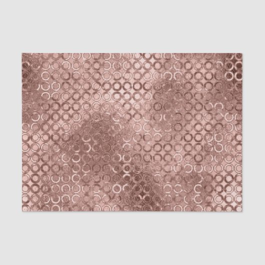 Sparkly Roos Gold Circles Roze Luxe Sparkle Tissuepapier (Voorkant)