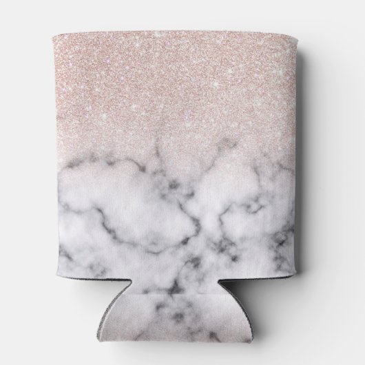 Sparkly Roos Gold Glitter Marble Ombre Blikjeskoeler (Achterkant)