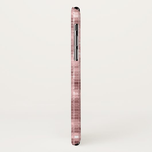 Sparkly Roos Gold Pink Luxury Sparkle Case-Mate iPhone Case (Achterkant/links)