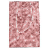 Sparkly Roos Gold Pink Luxury Sparkle Girly Medium Cadeauzakje (Voorkant)