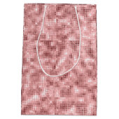 Sparkly Roos Gold Pink Luxury Sparkle Girly Medium Cadeauzakje (Achterkant)