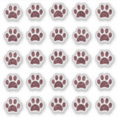 Sparkly Roos Gouden Glitter Paw Prints Sticker Set (Voorkant)