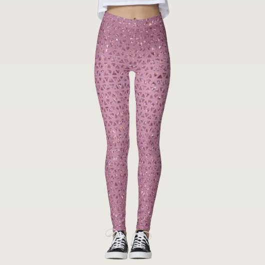 Sparkly Roos gouden Leggings (Voorkant)