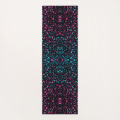 Sparkly roze blauwe mozaïekglitter spark Monogram Yogamat (Achterkant)