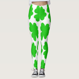 Sparkly shamrock geluksklaver St. Patrick's Day Leggings