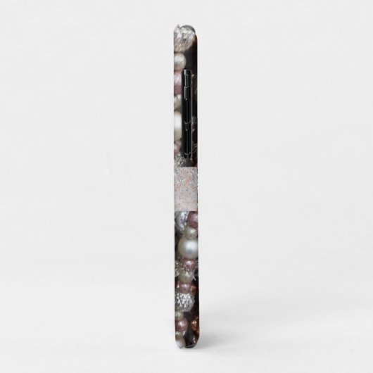 Sparkly Silver en Roze strengen kralen Case-Mate iPhone Case (Achterkant/links)