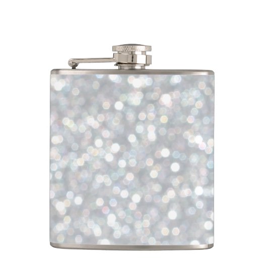 Sparkly Silver Flask Heupfles (Voorkant)