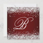 Sparkly Silver Glitter Dark Red 70th Birthday Kaart (Achterkant)