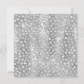 Sparkly Silver Glitter Folie Leopard Afdrukdag Kaart (Achterkant)