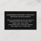 Sparkly Silver Glitter Online Store Black Visitekaartje (Achterkant)