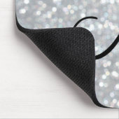 Sparkly Silver Monogram Muismat (Hoek)