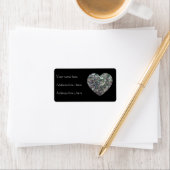 Sparkly Silver Mosaic Heart Etiket (Insitu)