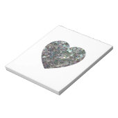 Sparkly Silver Mosaic Heart Notitieblok (Gedraaid)