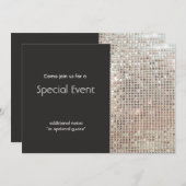 Sparkly Silver Sequins Festive Fun Party Kaart (Voorkant / Achterkant)