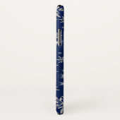 Sparkly Silver Snowflakes op blauw Case-Mate iPhone Case (Achterkant / rechts)