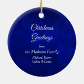 Sparkly Silver Swirl Holiday Tree Keramisch Ornament (Achterkant)