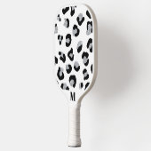 Sparkly Snow Leopard Animal Skin Pattern Pickleball Paddle (Links)