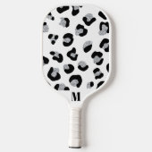 Sparkly Snow Leopard Animal Skin Pattern Pickleball Paddle (Achterkant)