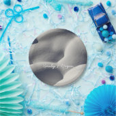 Sparkly Snow Mounds Abstracte Natuur Papieren Bordje (Feest)