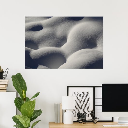 Sparkly Snow Mounds Abstracte Natuur Poster (Thuiskantoor)