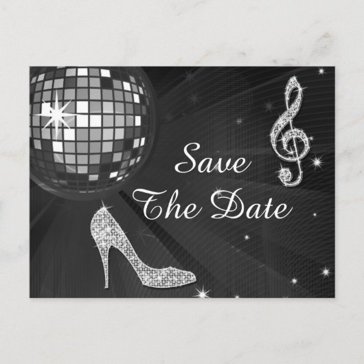 Sparkly Stiletto Heel 75th Birthday Save The Date Aankondigingskaart (Voorkant)