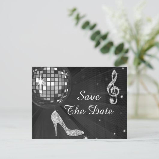 Sparkly Stiletto Heel 75th Birthday Save The Date Aankondigingskaart (Staand voorkant)