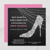 Sparkly Stilleto Bachelorette Party Invitation (Devant / Derrière)