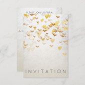Sparkly Surprise Party Invitation Gold Argent (Devant / Derrière)