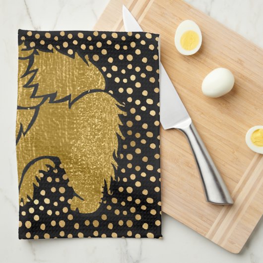 SPARKLY THANG Chow fausse serviette de cuisine mét (Quart Plié)