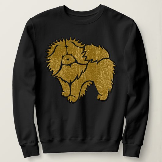 SPARKLY THANG Chow faux metallic shirten chz-stijl Trui (Design voorkant)