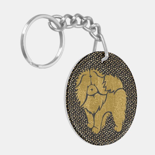 SPARKLY THANG Chow faux metallic sleutelhanger (Voorkant Links)