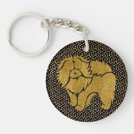 SPARKLY THANG Chow faux metallic sleutelhanger (Voorkant)