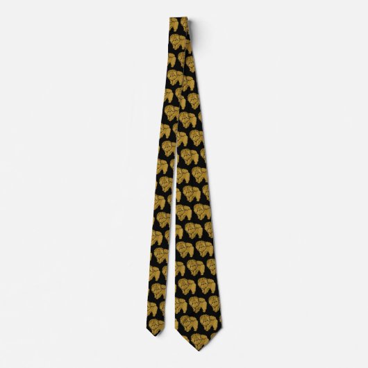 SPARKLY THANG-ROUGH Chow faux metallic necktie Stropdas (Achterkant)