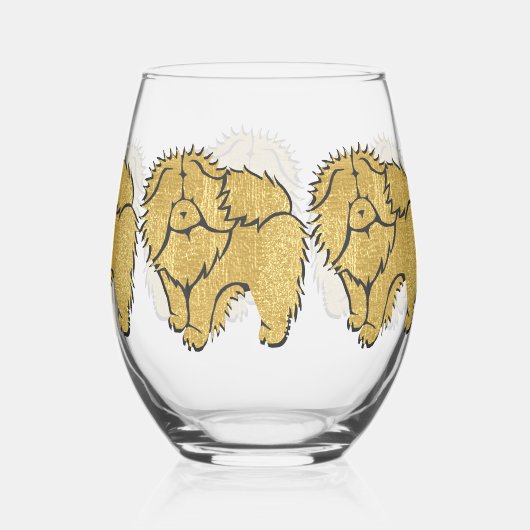 Sparkly Thang Rough Chow Stemless wijnglas Zonder Voet (Achterkant)