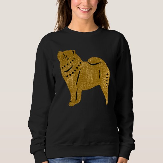 SPARKLY THANN SMOOOTH Chow faux metallic shirten Trui (Voorkant)