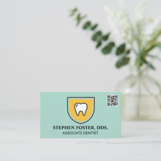 Sparkly Tooth-pictogram | Visitekaartje QR-code (Staand voorkant)