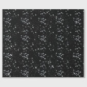 Sparkly Twilight Black Sky Silver Diamonds Cadeaupapier (Vlak)