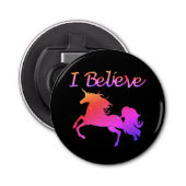 Sparkly Unicorn Button Flesopener (Voorkant)