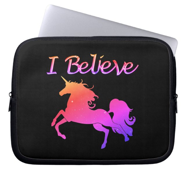 Sparkly Unicorn Laptop Sleeve (Voorkant)