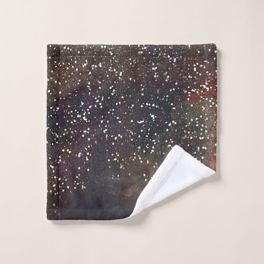 Sparkly Waterverf Earthy Rustic Modern Glam Bad Handdoek (Wasdoekje)