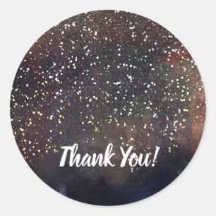 Sparkly Waterverf Earthy Rustic Modern Glam Party Ronde Sticker