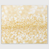 Sparkly White en Gold Glitter Cadeaupapier (Vlak)