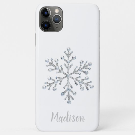 Sparkly White Monogram iPhone Case (Achterkant)