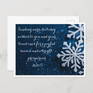 Sparkly Winter Snowflake Vakantie Groeten Feestdagenkaart