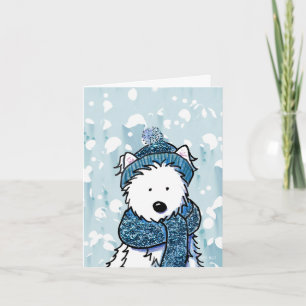 Sparkly Winter Westie Kaart