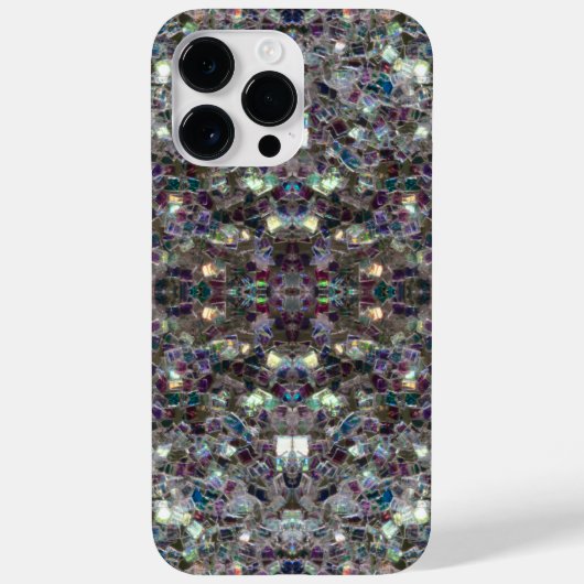 Sparkly zilveren mozaïek Mandala bling abstract Case-Mate iPhone Case (Achterkant)