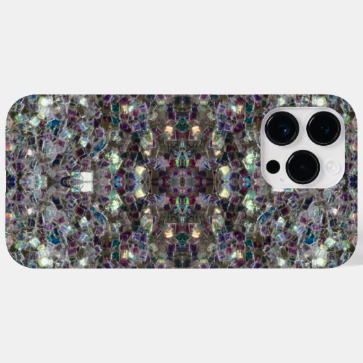 Sparkly zilveren mozaïek Mandala bling abstract Case-Mate iPhone Case (Achterkant (horizontaal))