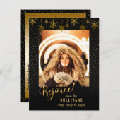 Sparkor Snowflake Rejoice Carte photo (Devant / Derrière)