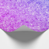 Sparks blauw en roze glitter cadeaupapier (Hoek)
